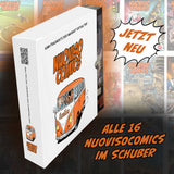 16 Comics im Schuber + Blockbooster Kalender 2025 + 1 Jahr NuoFlix Mitgliedschaft