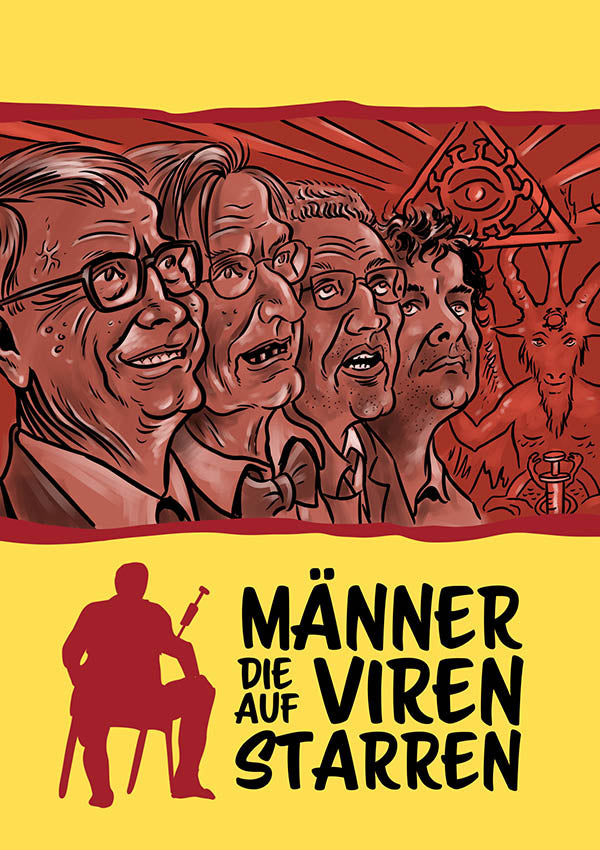 Männer die auf Viren starren - Poster